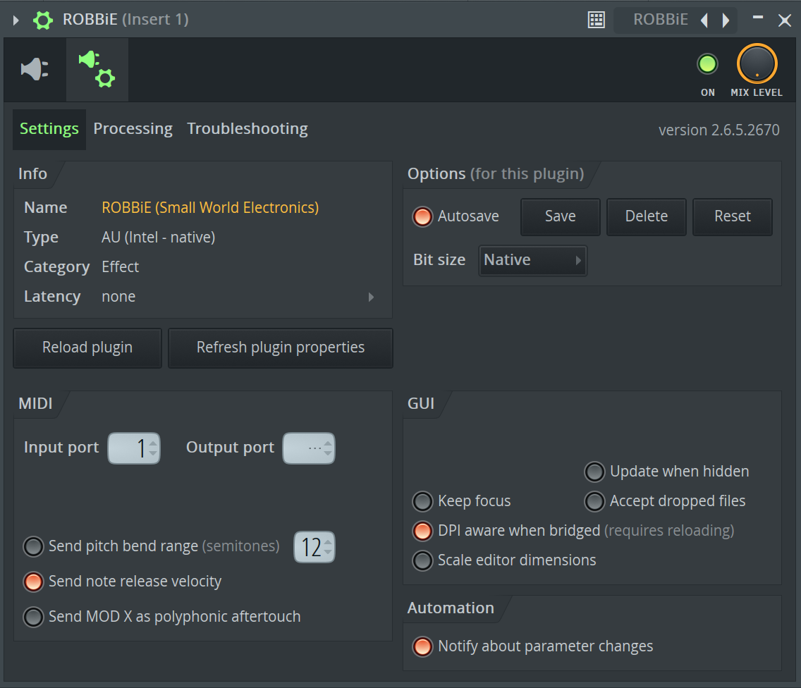 Midi Menu